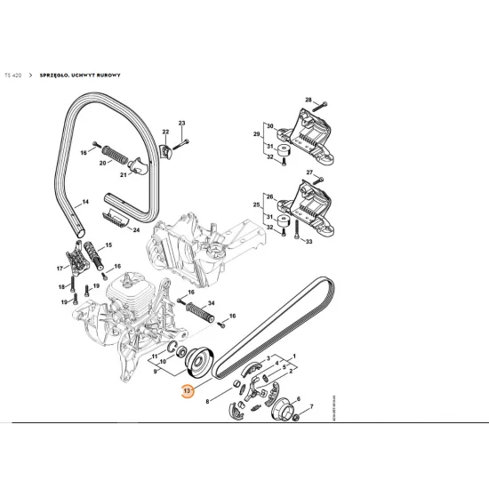 STIHL Klinowy pasek zębaty 5PJ801LB 9490 005 7900